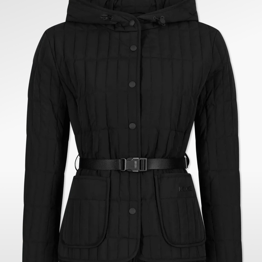 Mackage Quilted Black Hooded Puffer Coat